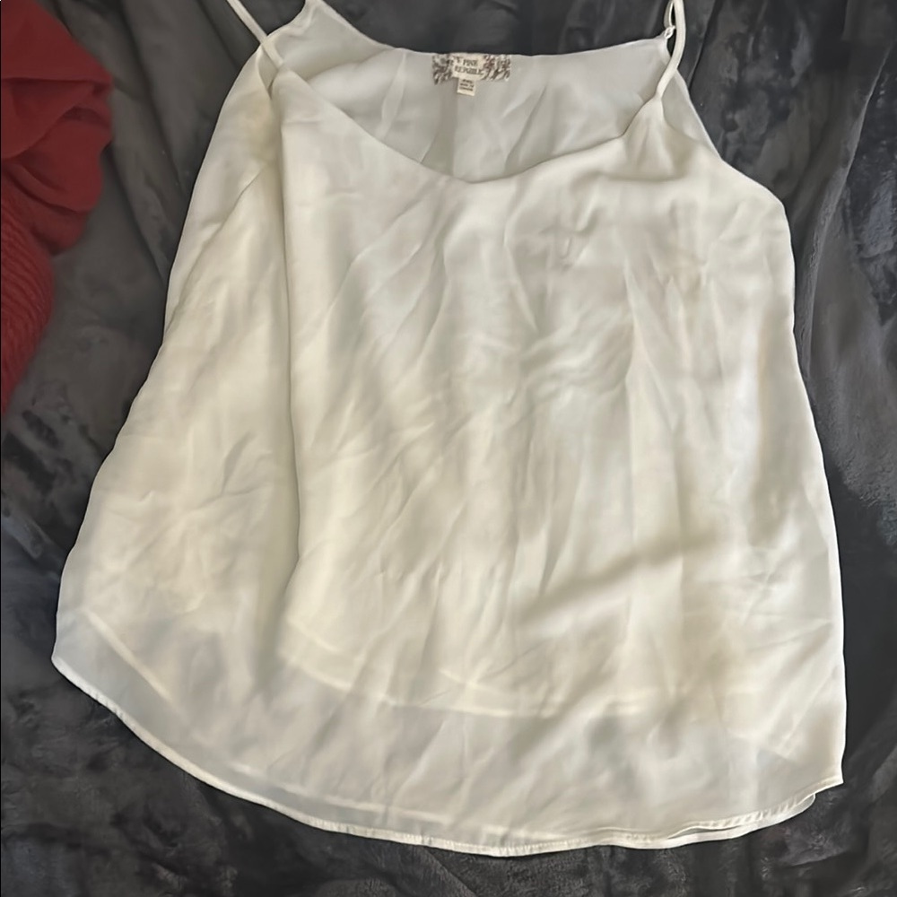 Pink Republic White Asymmetrical Sleeveless Camisole